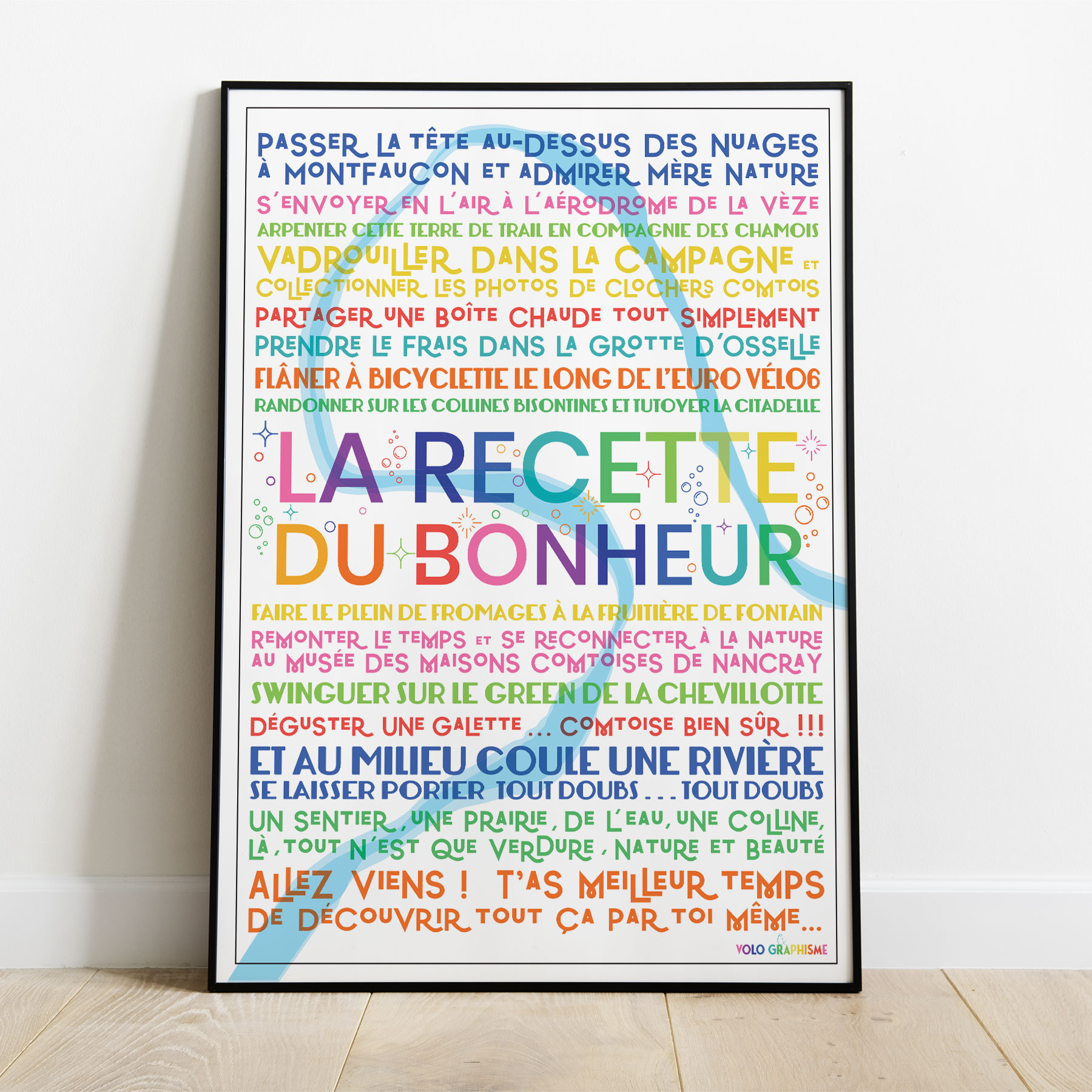 <b> AFFICHE LA RECETTE DU BONHEUR </b> <br> Besançon et alentours